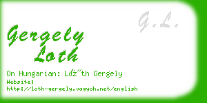 gergely loth business card